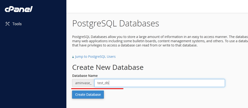 ساخت دیتابیس