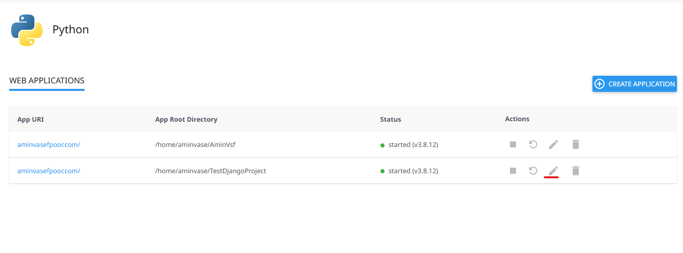 ویرایش اپ پایتون