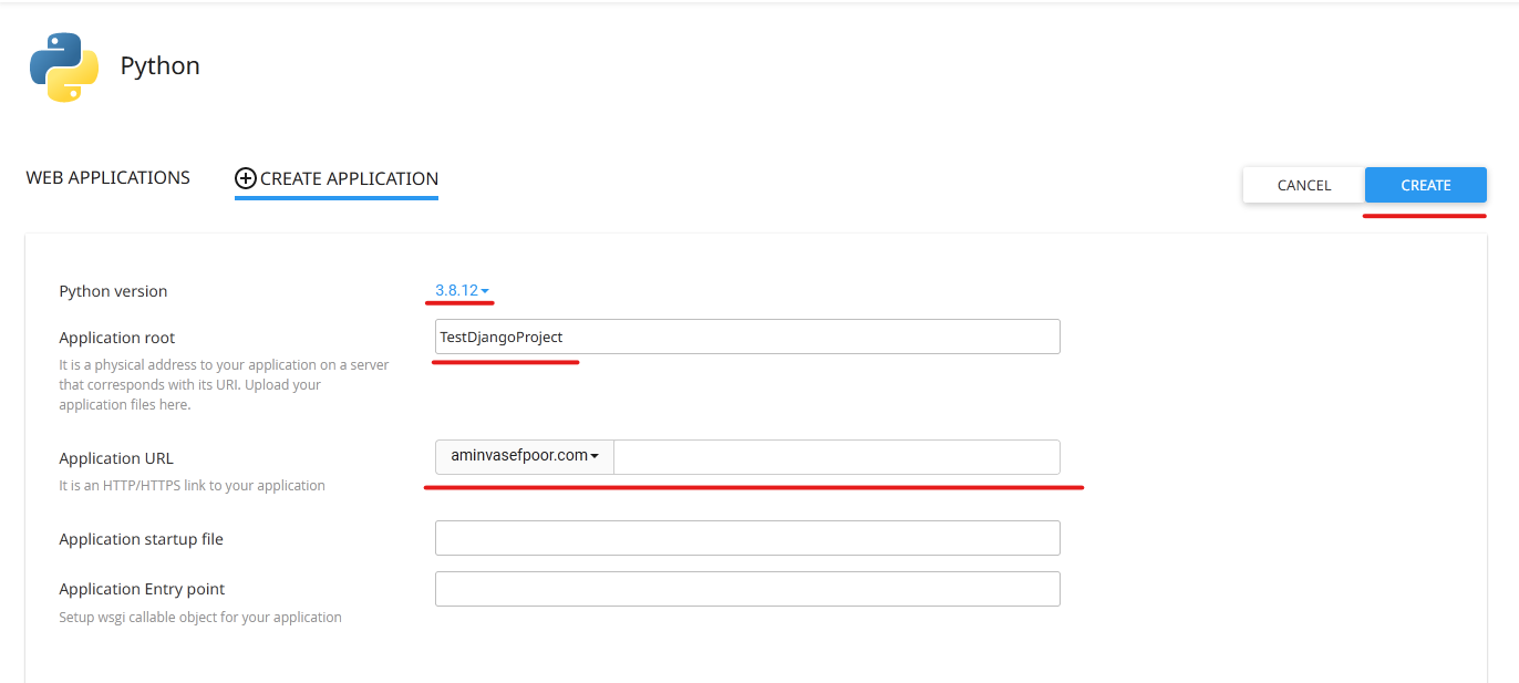 ساخت اپ پایتون